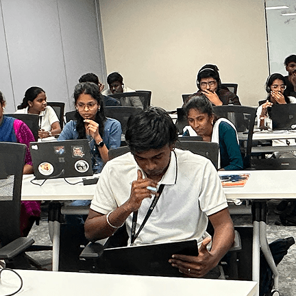Chennai students in computer lab